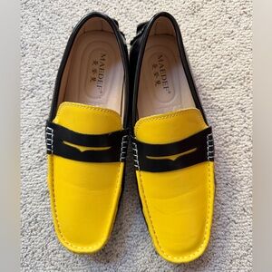 Maedef Yellow and Black Men's Loafers Sz 44 converts to Sz 10